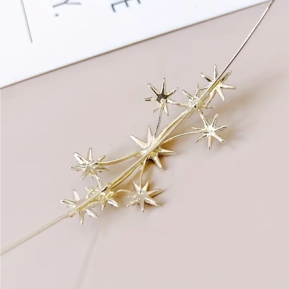 Golden Starry Rhinestone Headband - Picture 3 of 5